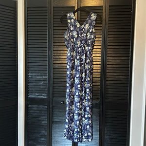 Blue Floral Jumpsuit